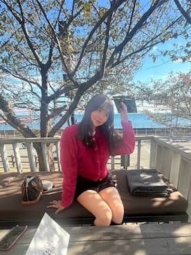 「GRL（グレイル）のケーブル編みニットショートパンツ（その他パンツ）」を使った、moeさん（レディース・160cm）の秋コーディネート