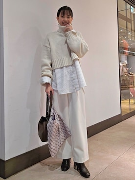 「ハイネックトップス」｜nol hayashiさん（レディース・158cm）の秋コーディネート