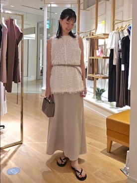 「grace grace （グラスグラス）のアイテム」を使った、nol hayashiさん（レディース・158cm）の夏コーディネート