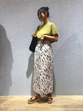「yellow」｜miyuさん（レディース・162cm）の夏コーディネート