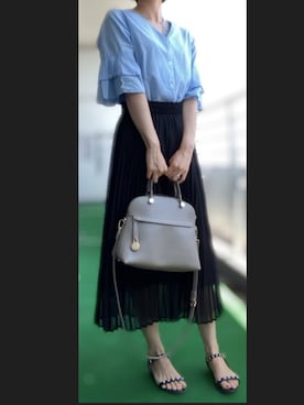 「BEAMS（ビームス）のアイテム（シャツ/ブラウス）」を使った、かわさきさん（レディース・160cm）の夏コーディネート