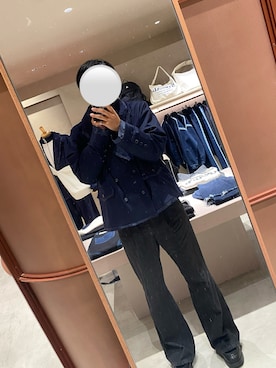 「Chikashitsu +（チカシツプラス）のアイテム（パンツ）」を使った、ポンタさん（メンズ・170cm）の冬コーディネート