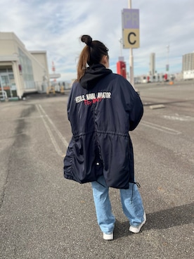 「ファッションの力を信じよう」｜「アイテム（ミリタリージャケット）」を使った、なちゃんさん（レディース・154cm）の冬コーディネート