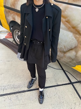 「BEAMS（ビームス）のアイテム（アクセサリー）」を使った、愛愛さん（レディース・156cm）の冬コーディネート
