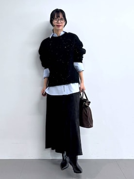 「AIM（エイム）のアイテム」を使った、blmikuroさん（レディース・164cm）の冬コーディネート