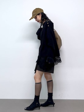 「アイテム（キャミソール、ブラック系）」を使った、blmikuroさん（レディース・164cm）の秋コーディネート