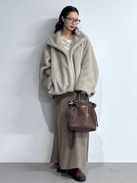 「BABYLONE（バビロン）のアイテム（スカート）」を使った、blmikuroさん（レディース・164cm）の秋コーディネート