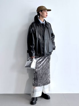 「アイテム（カバーオール）」を使った、blmikuroさん（レディース・164cm）の秋コーディネート