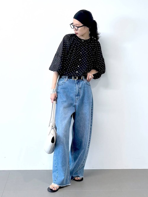 BABYLONE ブラウス シャツ 2WAYシアードットブラウス レディース