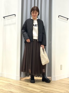 「イチ推しジャケットスタイル」｜「アイテム（その他アウター）」を使った、takeさん（レディース・166cm）の秋コーディネート