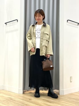 「アイテム（その他アウター）」を使った、takeさん（骨格ストレート・レディース・166cm）の秋コーディネート