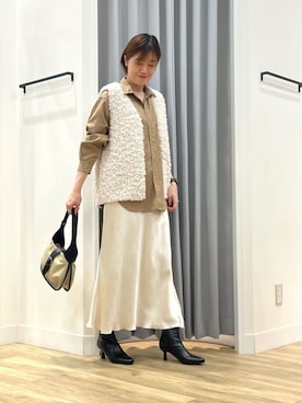 「アイテム（その他アウター）」を使った、takeさん（レディース・166cm）の秋コーディネート