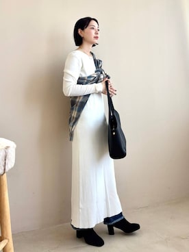 「MISCH MASCH（ミッシュマッシュ）のアイテム」を使った、ほしまりさん（レディース・158cm）の秋コーディネート