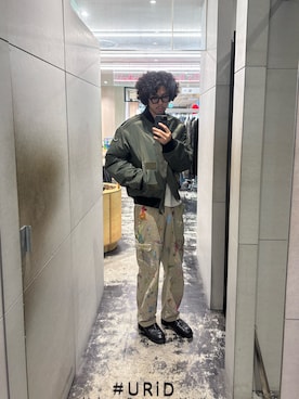 「アイテム（スタジャン）」を使った、Yu Tanakaさん（メンズ・183cm）の秋コーディネート