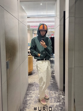 「アイテム（パーカー）」を使った、Yu Tanakaさん（メンズ・183cm）の秋コーディネート