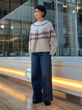 「アイテム（サンダル）」を使った、KAGAさん（レディース・158cm）の秋コーディネート