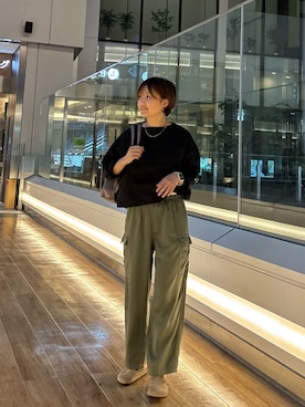 「アイテム（バックパック/リュック）」を使った、KAGAさん（レディース・158cm）の夏コーディネート