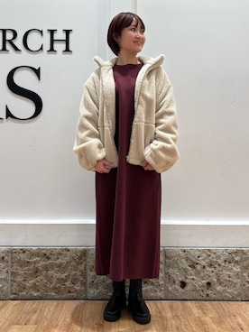 「アイテム（ワンピース/ドレス）」を使った、KAGAさん（レディース・158cm）の冬コーディネート