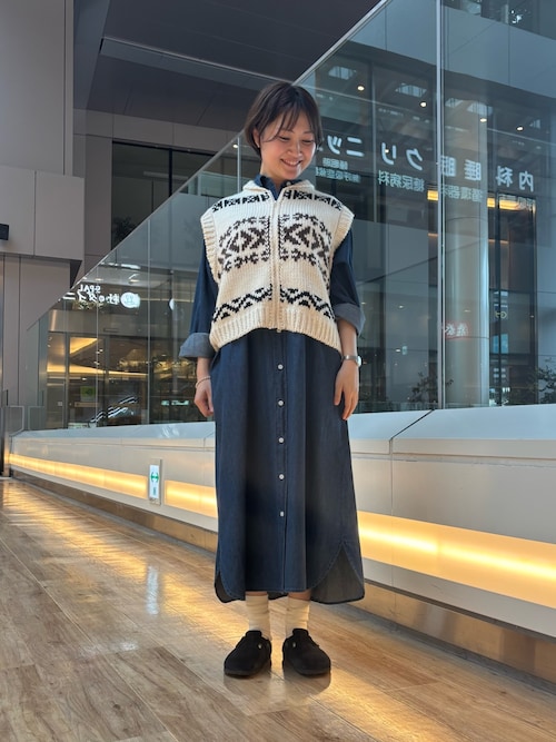 セール】ライトコットンデニムシャツワンピース（ワンピース）｜URBAN