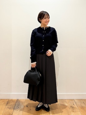 「アイテム（スカート）」を使った、KAGAさん（レディース・158cm）の秋コーディネート