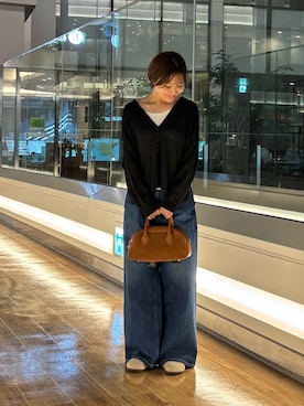 「アイテム（タンクトップ）」を使った、KAGAさん（レディース・158cm）の秋コーディネート