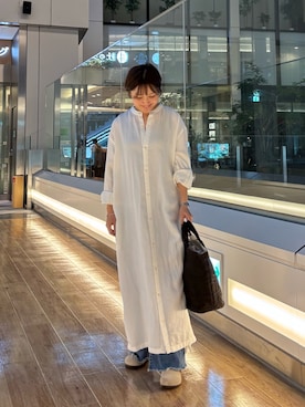 「FORK&SPOON（フォークアンドスプーン）のアイテム（ワンピース）」を使った、KAGAさん（レディース・158cm）の秋コーディネート