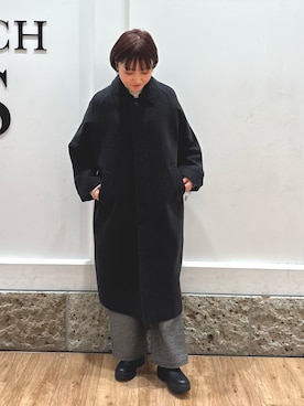 「アイテム（その他アウター、グレー系）」を使った、KAGAさん（レディース・158cm）の冬コーディネート