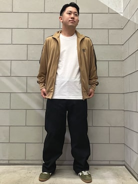 「アイテム（ジャージ）」を使った、STさん（メンズ・175cm）の秋コーディネート