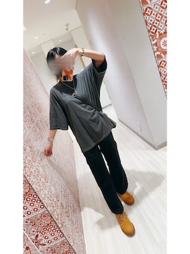 「アイテム（カーゴパンツ）」を使った、ﾊﾞﾊﾞさん（レディース・165cm）の夏コーディネート