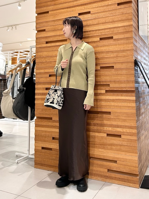 セール】フロントホックエリツキコンパクトカーディガン（カーディガン