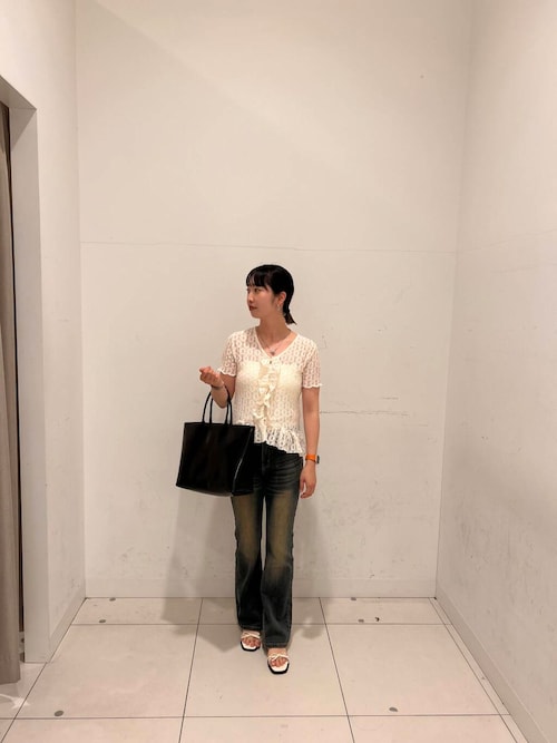ローライズフレアデニムパンツ