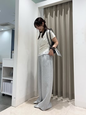 「SENSE OF PLACE by URBAN RESEARCH（センスオブプレイスバイアーバンリサーチ）のアイテム（トップス、ホワイト系）」を使った、Yuiさん（レディース・160cm）の春コーディネート