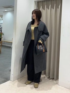 「アイテム（ステンカラーコート）」を使った、Yuiさん（レディース・160cm）の秋コーディネート