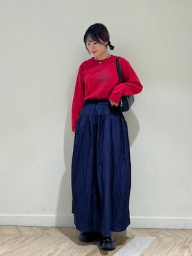 「SENSE OF PLACE by URBAN RESEARCH（センスオブプレイスバイアーバンリサーチ）の『消臭』サイドゴアボリュームソールブーツ（ブーツ）」を使った、Yuiさん（レディース・160cm）の秋コーディネート