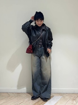 「SMELLY（スメリー）のシャギービーニー（ニットキャップ/ビーニー）」を使った、Yuiさん（レディース・160cm）の秋コーディネート