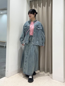 「newarrival」｜「アイテム（デニムジャケット）」を使った、Yuiさん（レディース・160cm）の春コーディネート