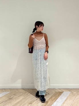 「アイテム（ボストンバッグ）」を使った、Yuiさん（レディース・160cm）の夏コーディネート