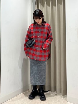 「SENSE OF PLACE by URBAN RESEARCH（センスオブプレイスバイアーバンリサーチ）の『消臭』サイドゴアボリュームソールブーツ（ブーツ）」を使った、Yuiさん（レディース・160cm）の冬コーディネート