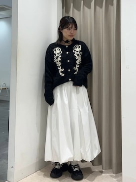 「冬の差し色コーデ」｜Yuiさん（レディース・160cm）の冬コーディネート