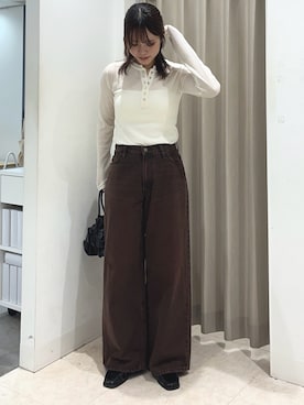 「アイテム（ローファー）」を使った、Yuiさん（レディース・160cm）の夏コーディネート
