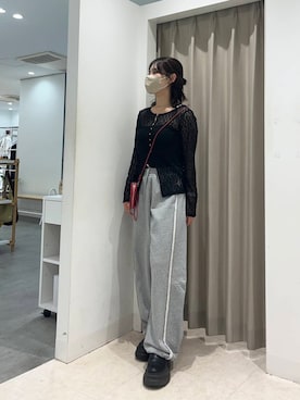 「新作」｜「アイテム（スウェットパンツ）」を使った、Yuiさん（レディース・160cm）の夏コーディネート