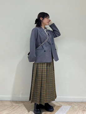 「SENSE OF PLACE by URBAN RESEARCH（センスオブプレイスバイアーバンリサーチ）の『消臭』サイドゴアボリュームソールブーツ（ブーツ）」を使った、Yuiさん（レディース・160cm）の秋コーディネート