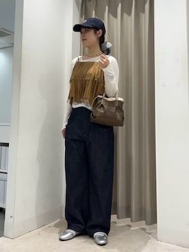 「骨ストコーデ」｜Yuiさん（レディース・160cm）の夏コーディネート