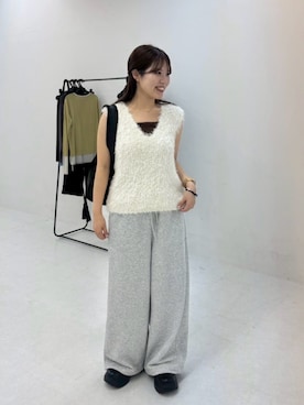 「アイテム（スウェットパンツ）」を使った、Yuiさん（レディース・160cm・20代）の夏コーディネート