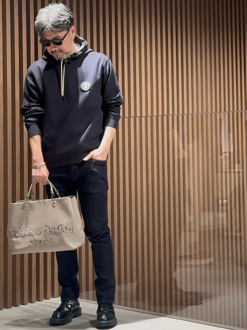【極美品】エンポリオアルマーニ ロゴチャーム スクエア トートバッグ ポーチ付 EMPORIO ARMANI トートバッグ 「エンポリオ アルマーニ」MyEA