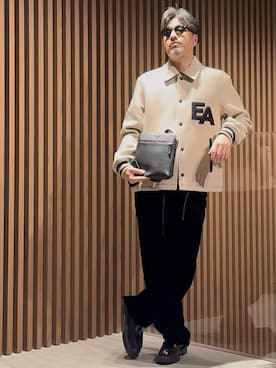 「アイテム（ボディバッグ/ウエストポーチ）」を使った、じゅんちゃんさん（メンズ・176cm）の秋コーディネート