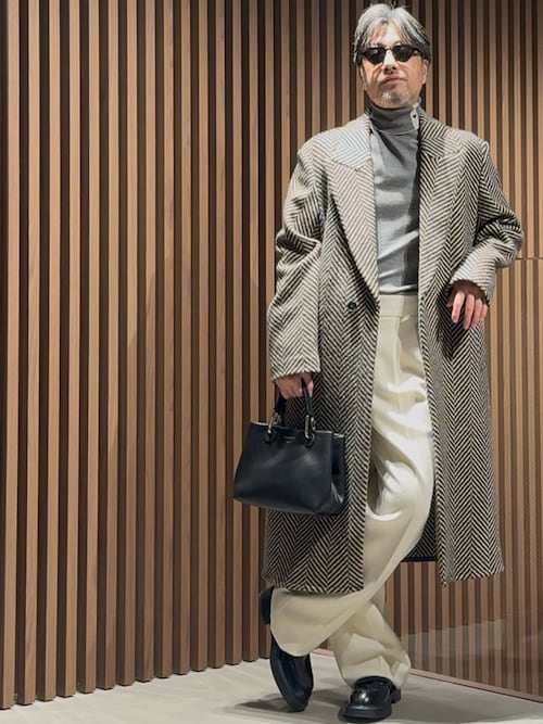 EMPORIO ARMANI 希少！レイヤードクラシカルデザインウールコート茶M EMPORIO ARMANI 希少！レイヤードクラシカルデザインウールコート茶M