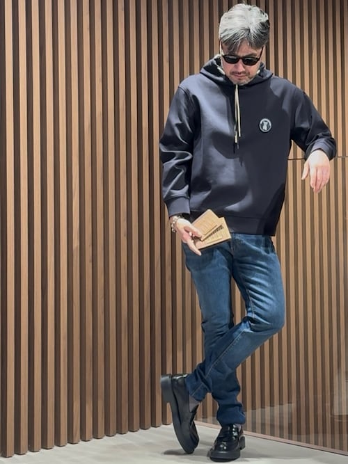 エンポリオアルマーニ スウェット シャツ トレーナー デニムパッチ XL