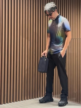 「アイテム（ポーチ）」を使った、じゅんちゃんさん（メンズ・176cm）の秋コーディネート