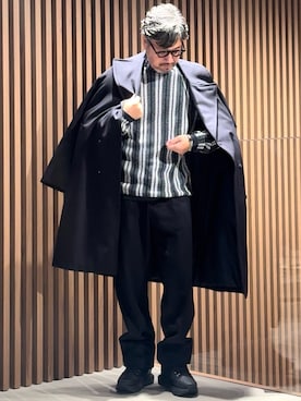 「肩掛け」｜「アイテム（アクセサリー）」を使った、じゅんちゃんさん（メンズ・176cm）の秋コーディネート